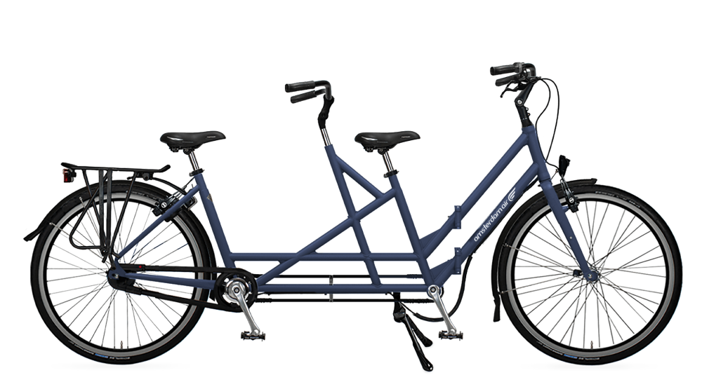 Tandem pliant 28" avec cadre bleu mat