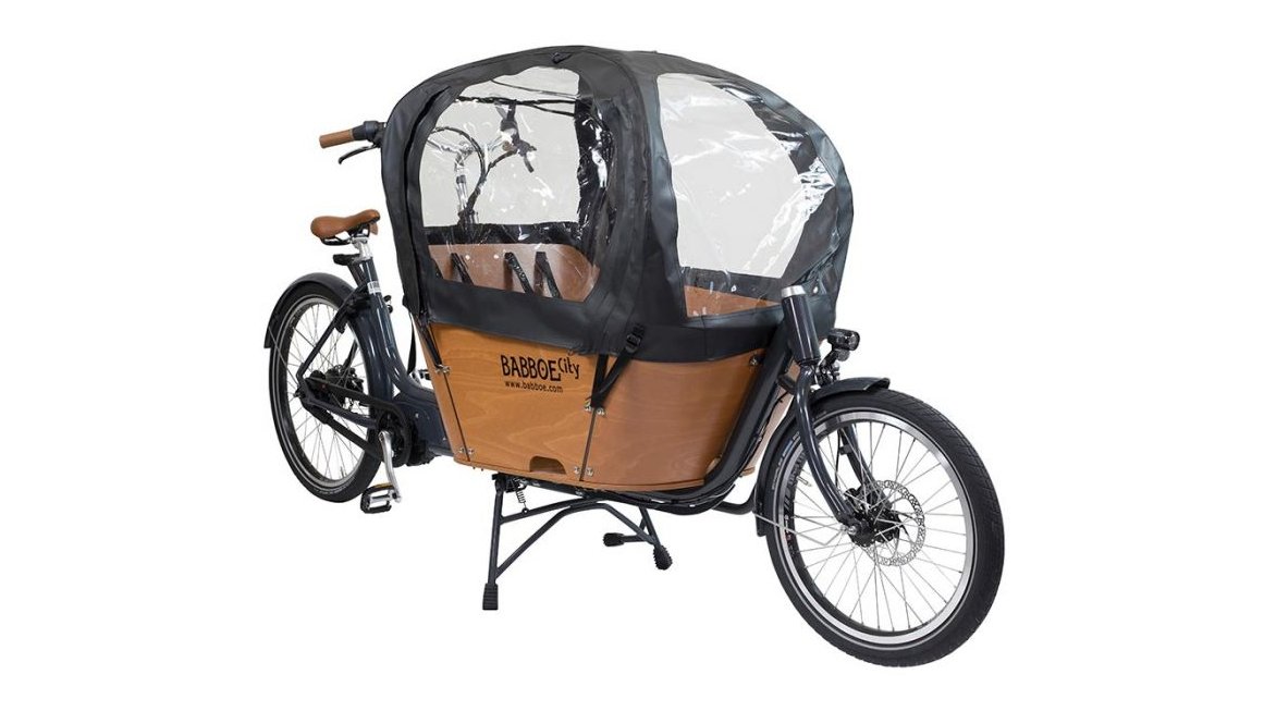 Protection pluie pour biporteur Babboe City - PVC noir