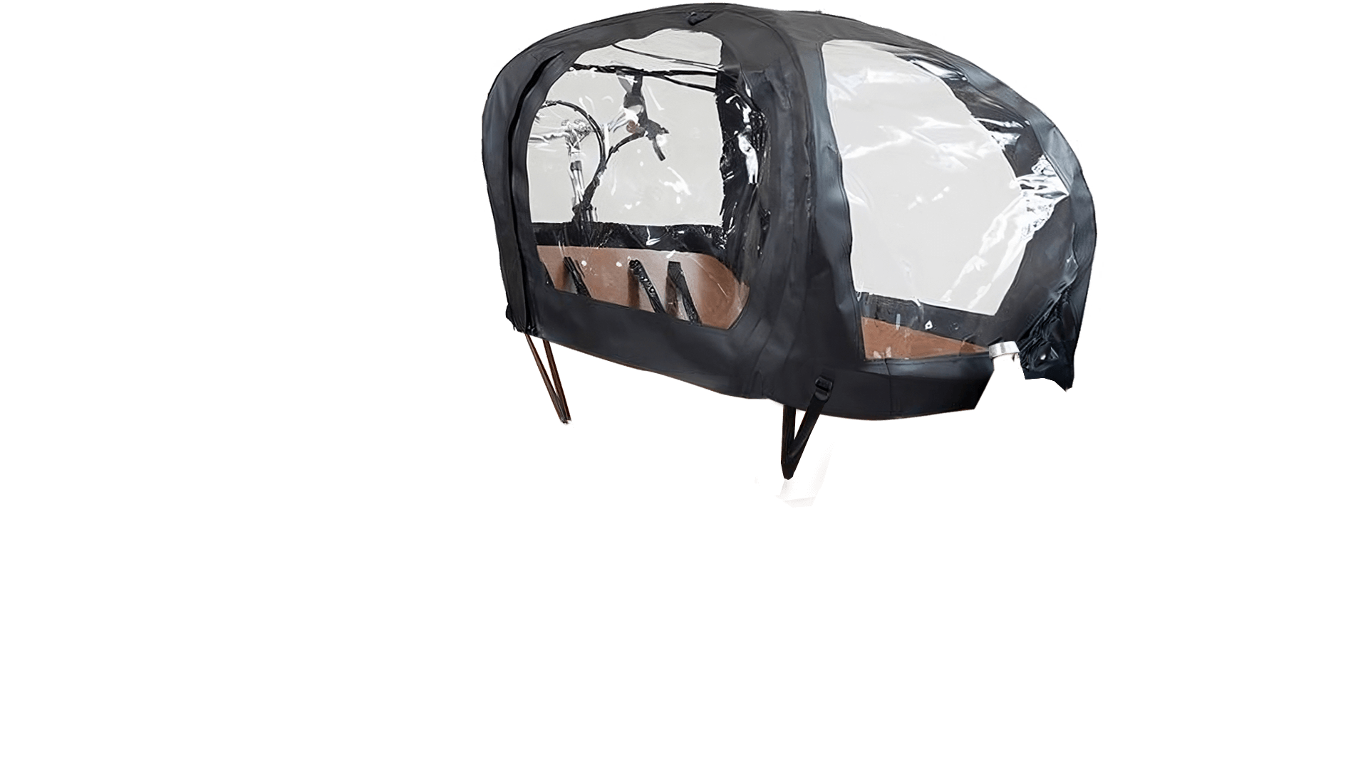 Protection pluie pour biporteur Babboe City - PVC noir