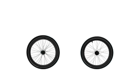 Pneus standard couleur noire.