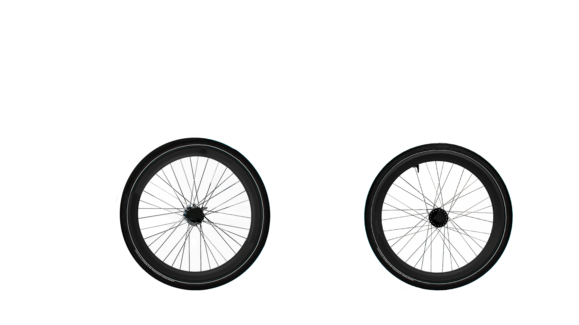 Pneus standard couleur noire.