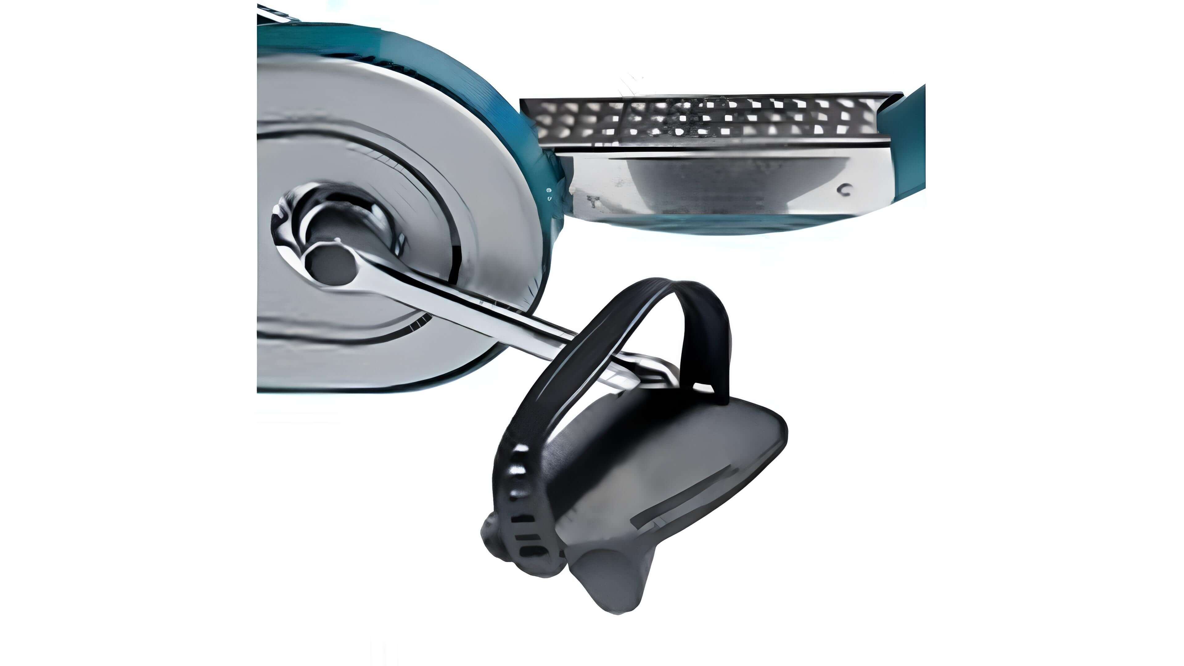 Pédales avec coques, sangles et contrepoids