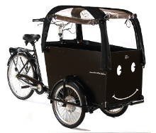 Panneau arrière pour coffre noir triporteur Amsterdam Air Smiley et Pro