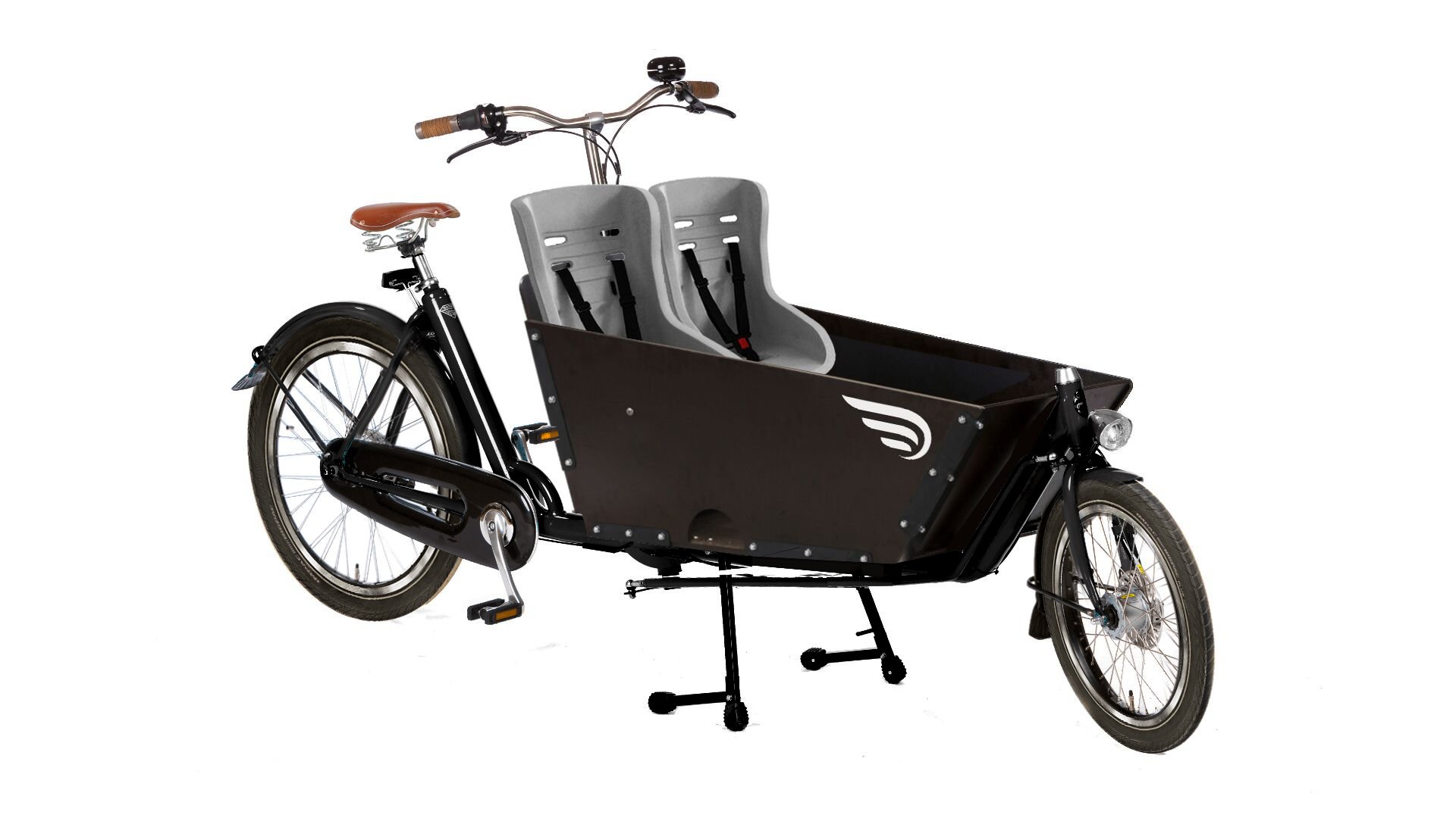 Biporteur Amsterdam Air avec deux sièges coques dans le coffre avant