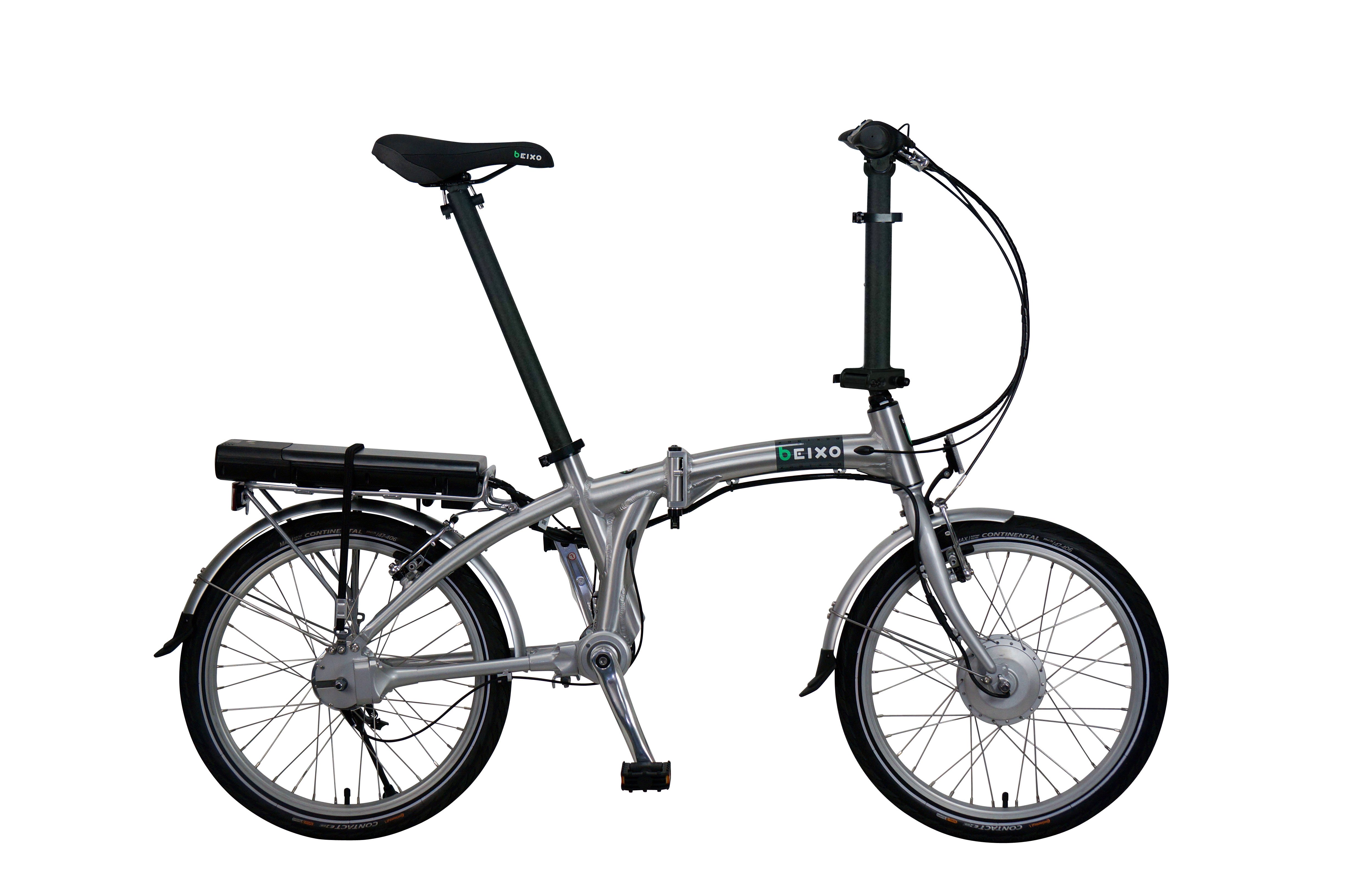 Vélo pliant compact high electrique argent