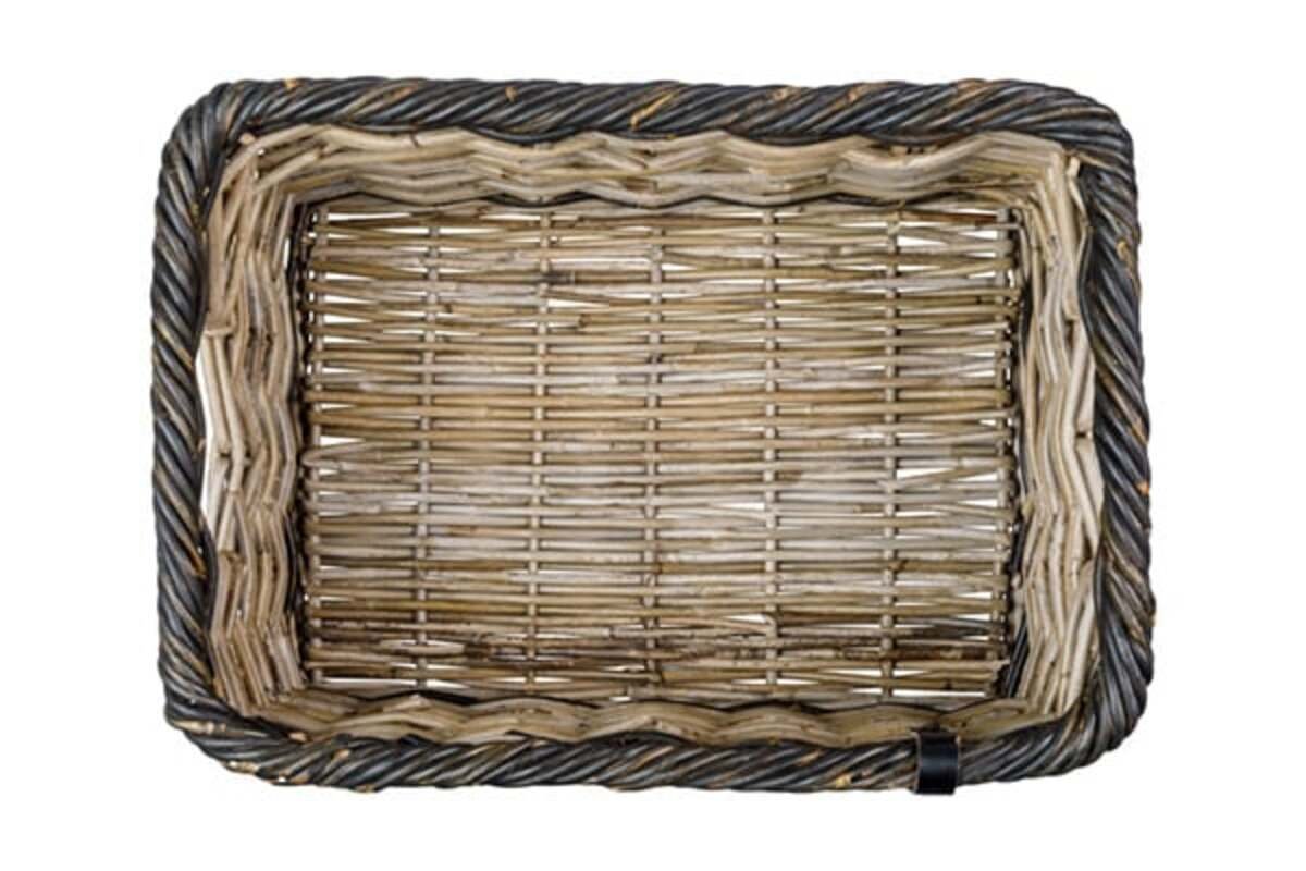 Petite malle en rotin sans couvercle pour vélo