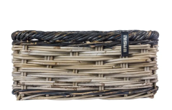 Petite malle en rotin sans couvercle pour vélo