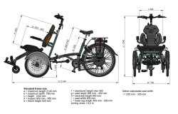 Vélo électrique pour fauteuil roulant OPair