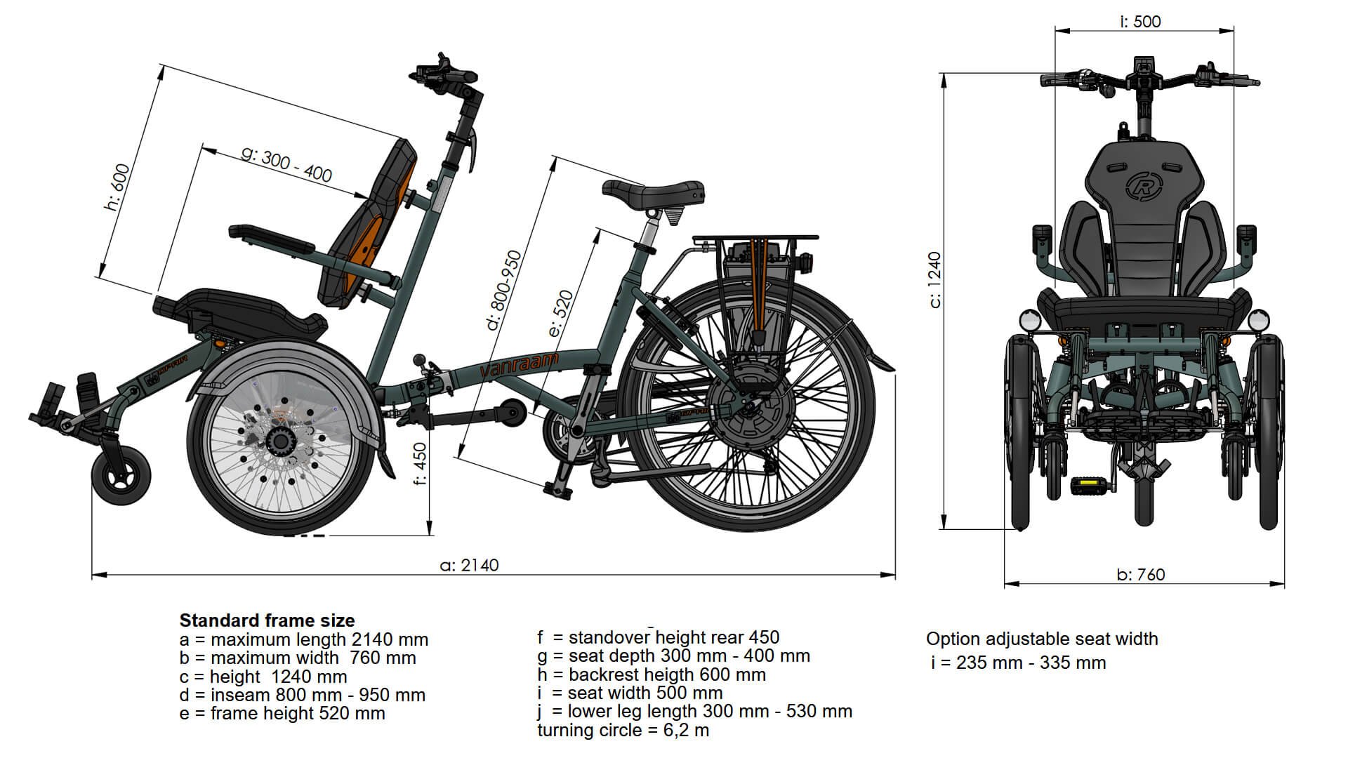 Vélo électrique pour fauteuil roulant OPair