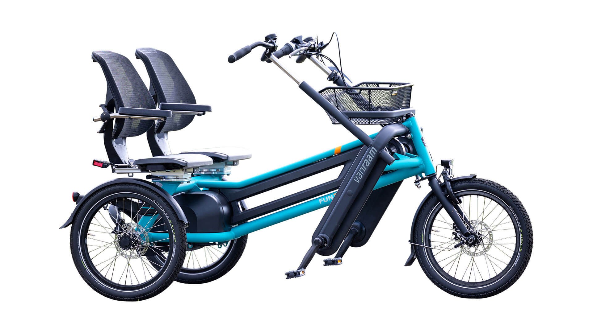 Tandem tricycle cote à cote Van Raam