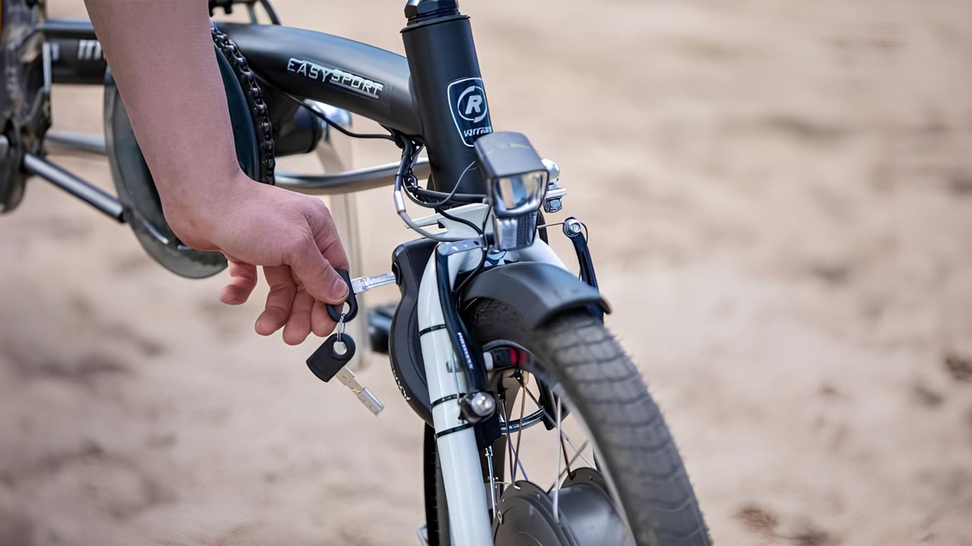 Antivol AXA utilisable d'une seule main pour vélos vanRaam