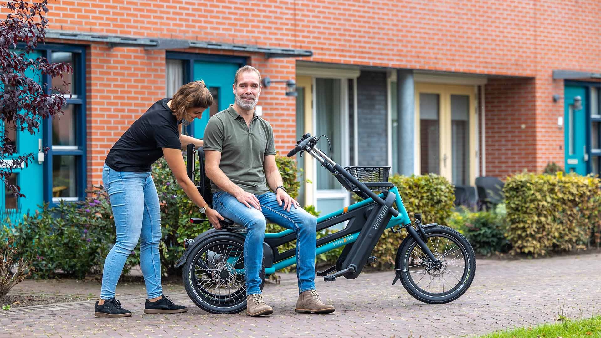 Siège pivotant (droit) pour vélo Fun2Go Van Raam