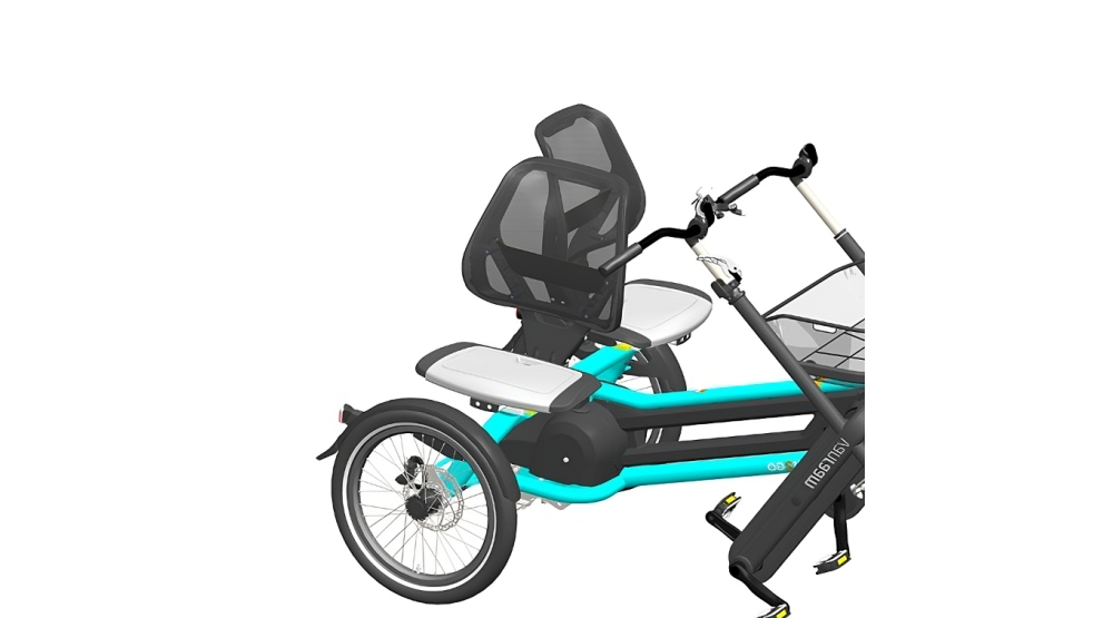 Siège pivotant (droit) pour vélo Fun2Go Van Raam