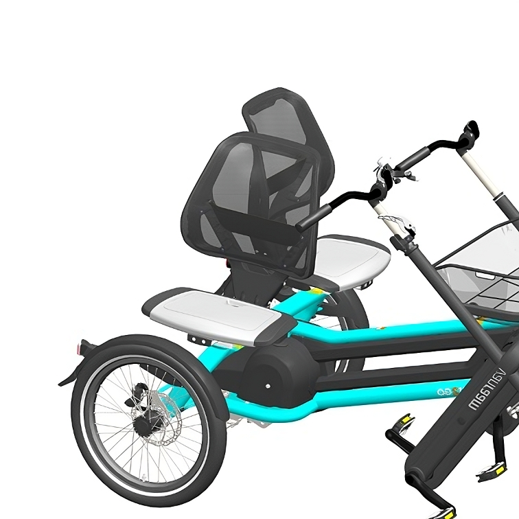 Siège pivotant (droit) pour vélo Fun2Go Van Raam