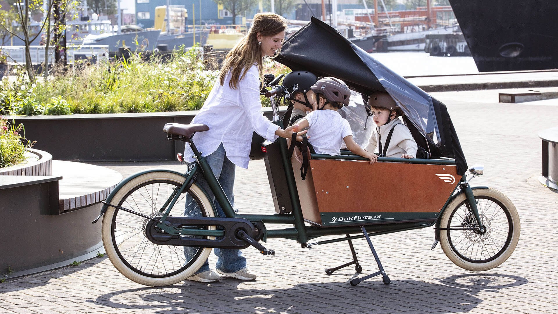 Biporteur électrique Bakfiets Confort  - Assistance pédalier Shimano