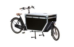 Biporteur livreur Bakfiets avec Flightcase et assistance pédalier Shimano