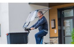Protection pluie pour le cycliste pour biporteur et triporteur