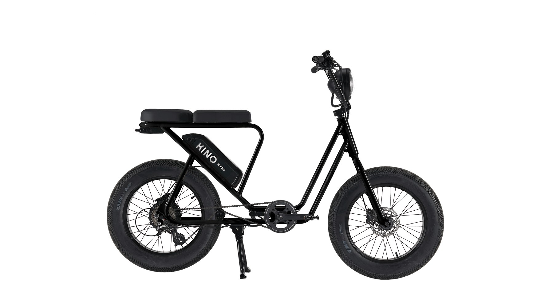 Le Bolide V2 de Kino Bikes avec cadre noir vu de face