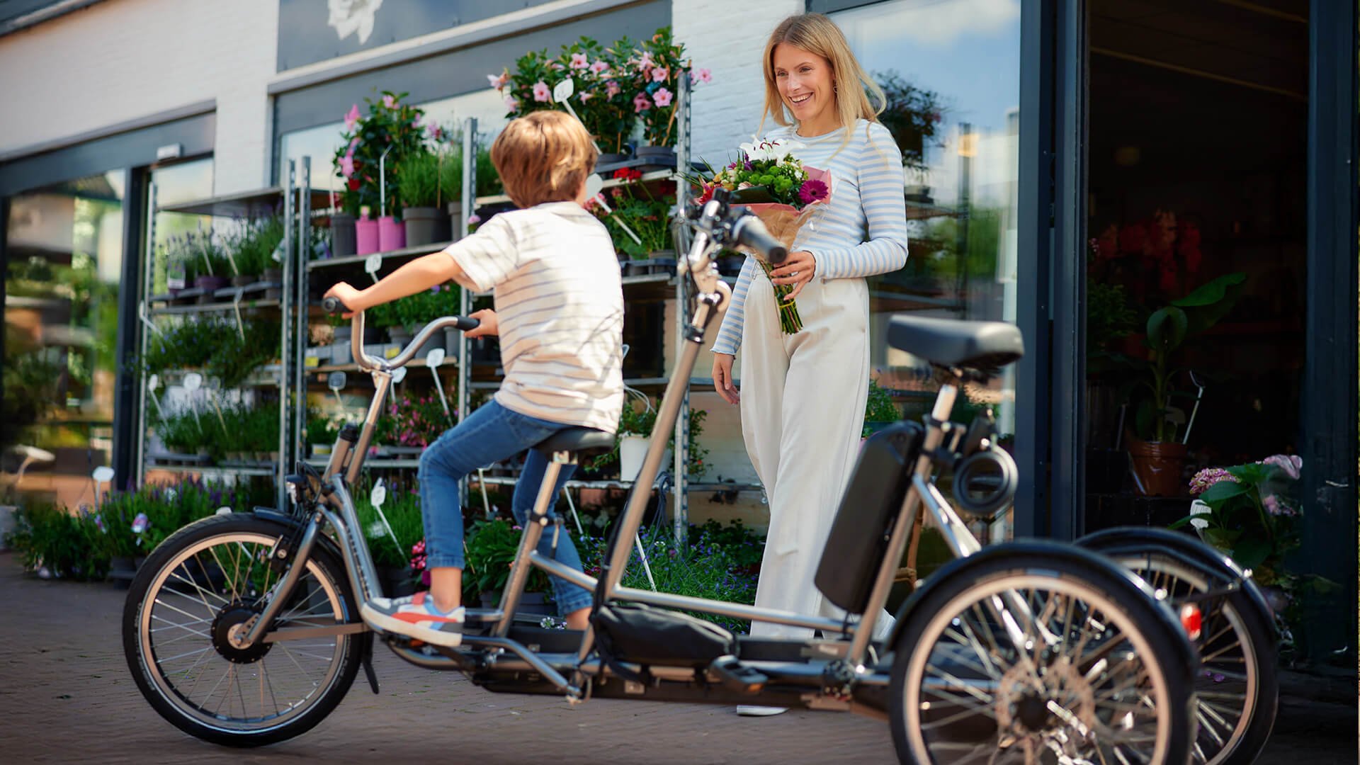 Tandem tricycle avec option assistance électrique