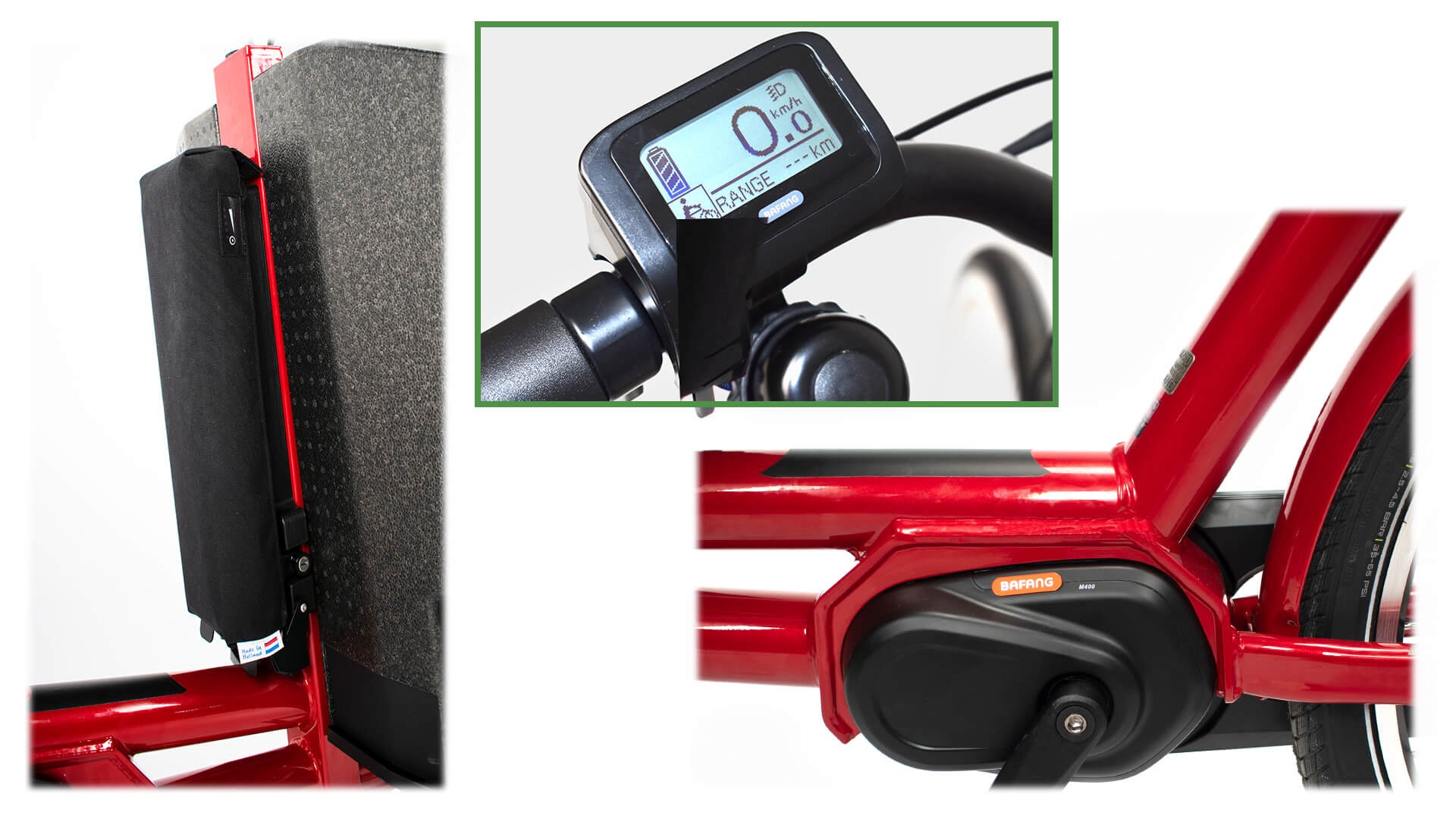 L'assistance électrique Bafang M400 : moteur  pédalier, batterie 450 Wh et console sur guidon