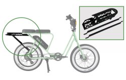 Extension avec panier et siège bébé fixé dessus