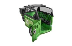 Kiddiebus de Ouca Bikes avec caisse et protection pluie (en option)