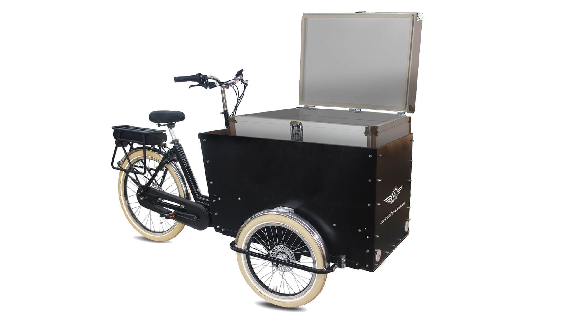 Triporteur Amsterdam Air eDrive avec coffre isotherme 250 litres