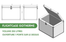 Specs et dimensions du coffre isotherme 250 litres