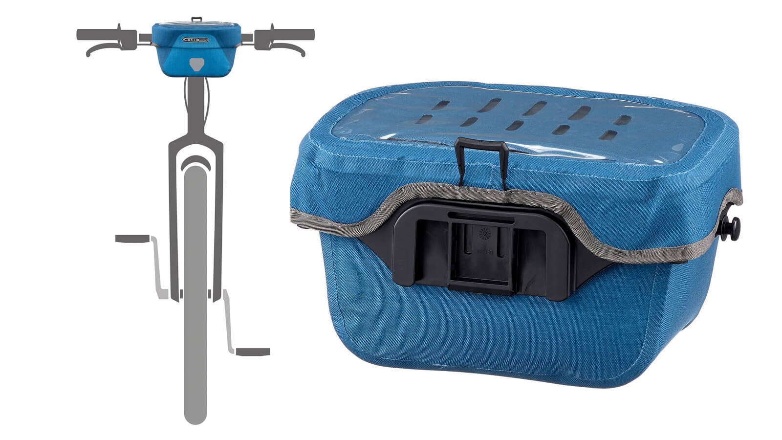 L'arrière de la sacoche où vient s'insérer la fixation Klickfix