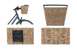 Panier de vélo avant amovible en rotin Basil Breme