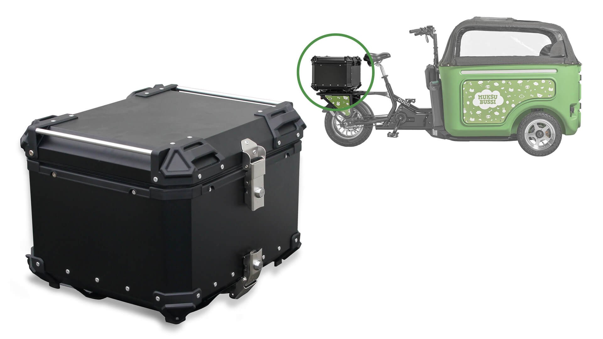 Caisse arrière pour triporteur Ouca Bikes