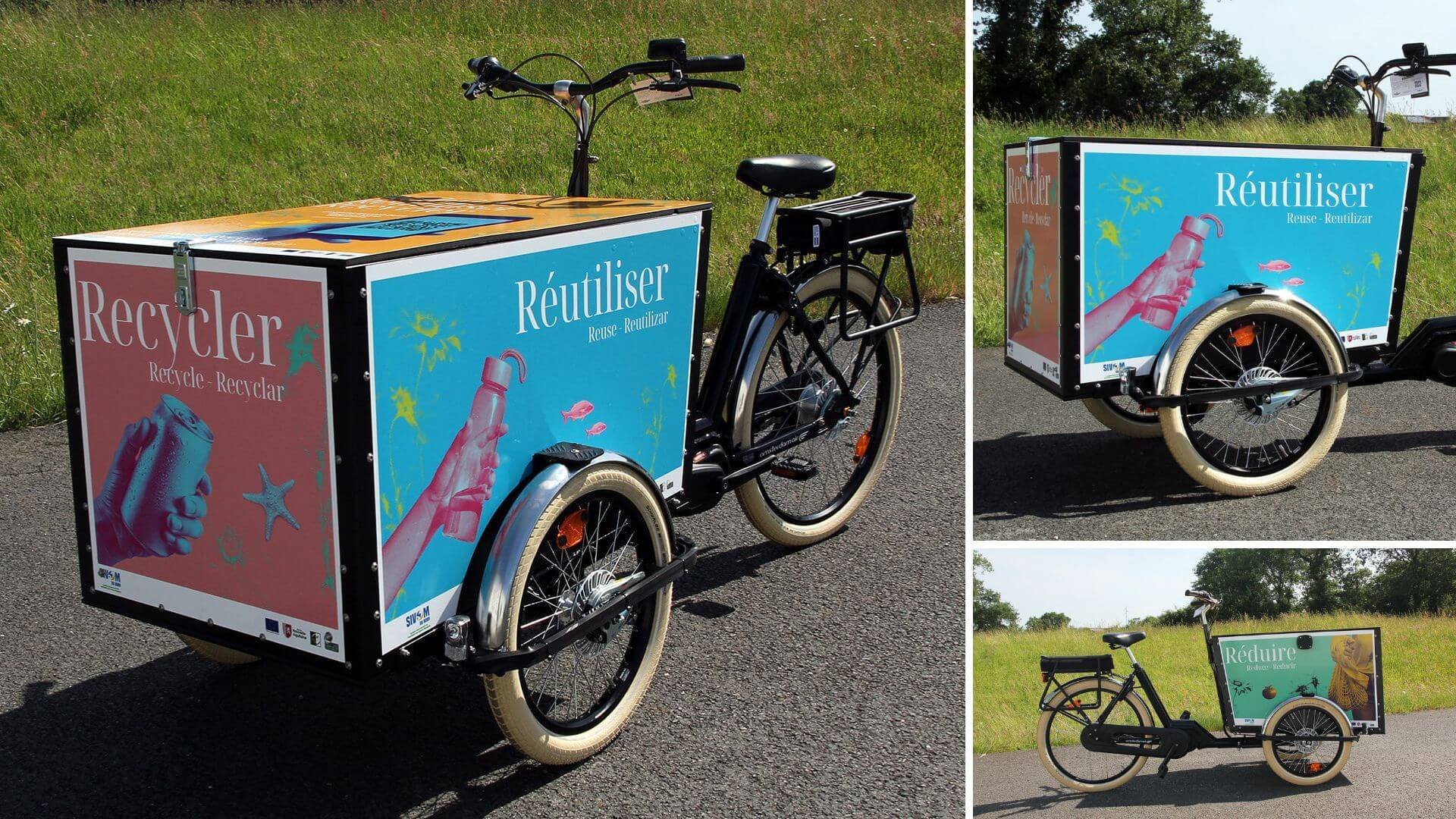 Le triporteur publicitaire Amsterdam Air eDrive avec coffre personnalisé