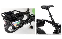 La selle San Remo Verona et le port-e-bagage arrière capable de supporter 75 kg