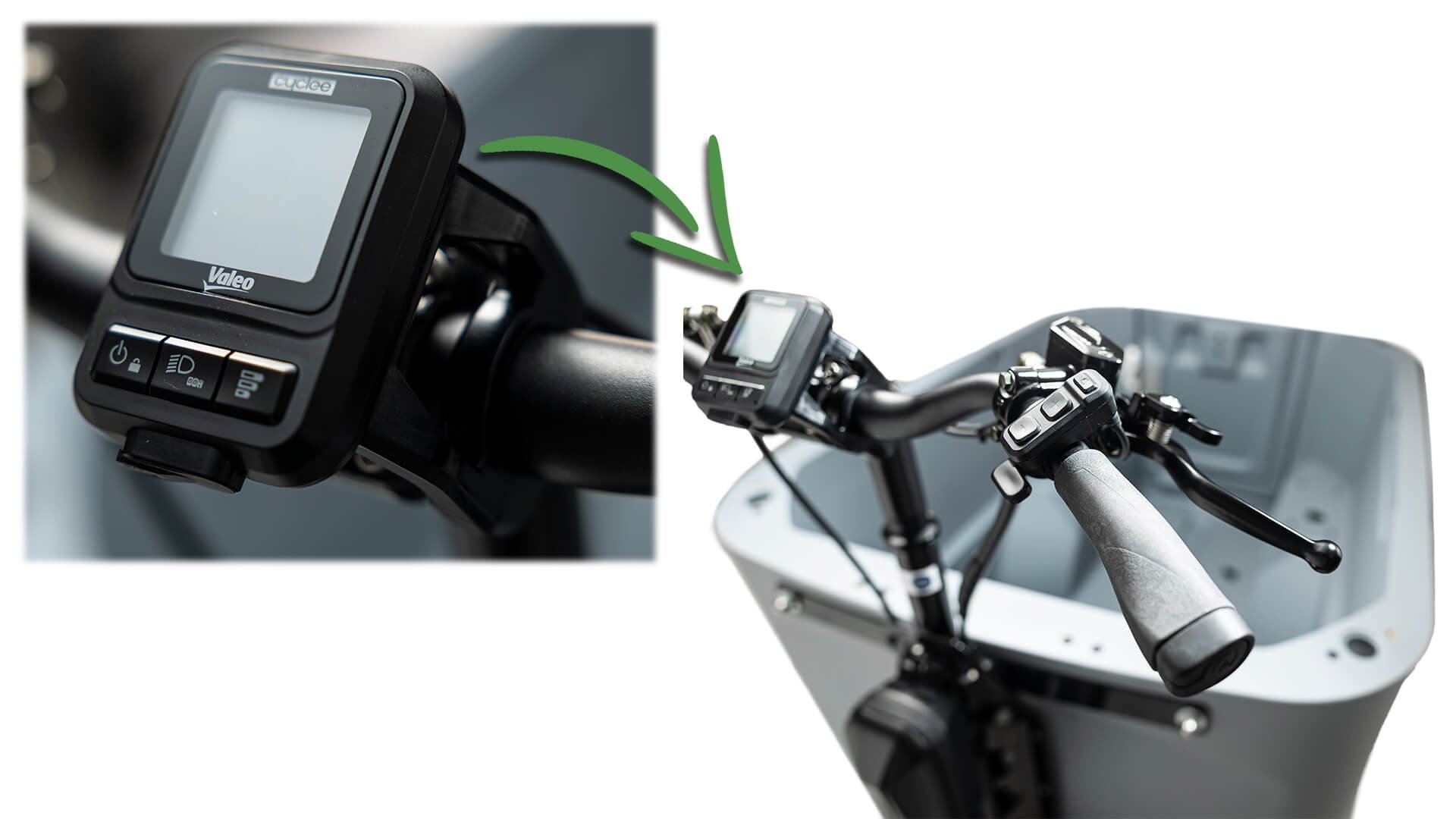 La console Valeo View Plus sur le guidon