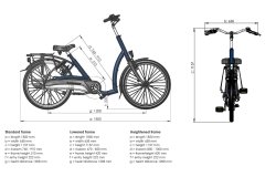Les dimensions du vélo adapté Balance de vanRaam
