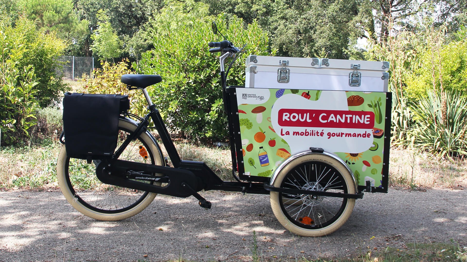 Triporteur Amsterdam Air eDrive avec coffre isotherme 250 litres