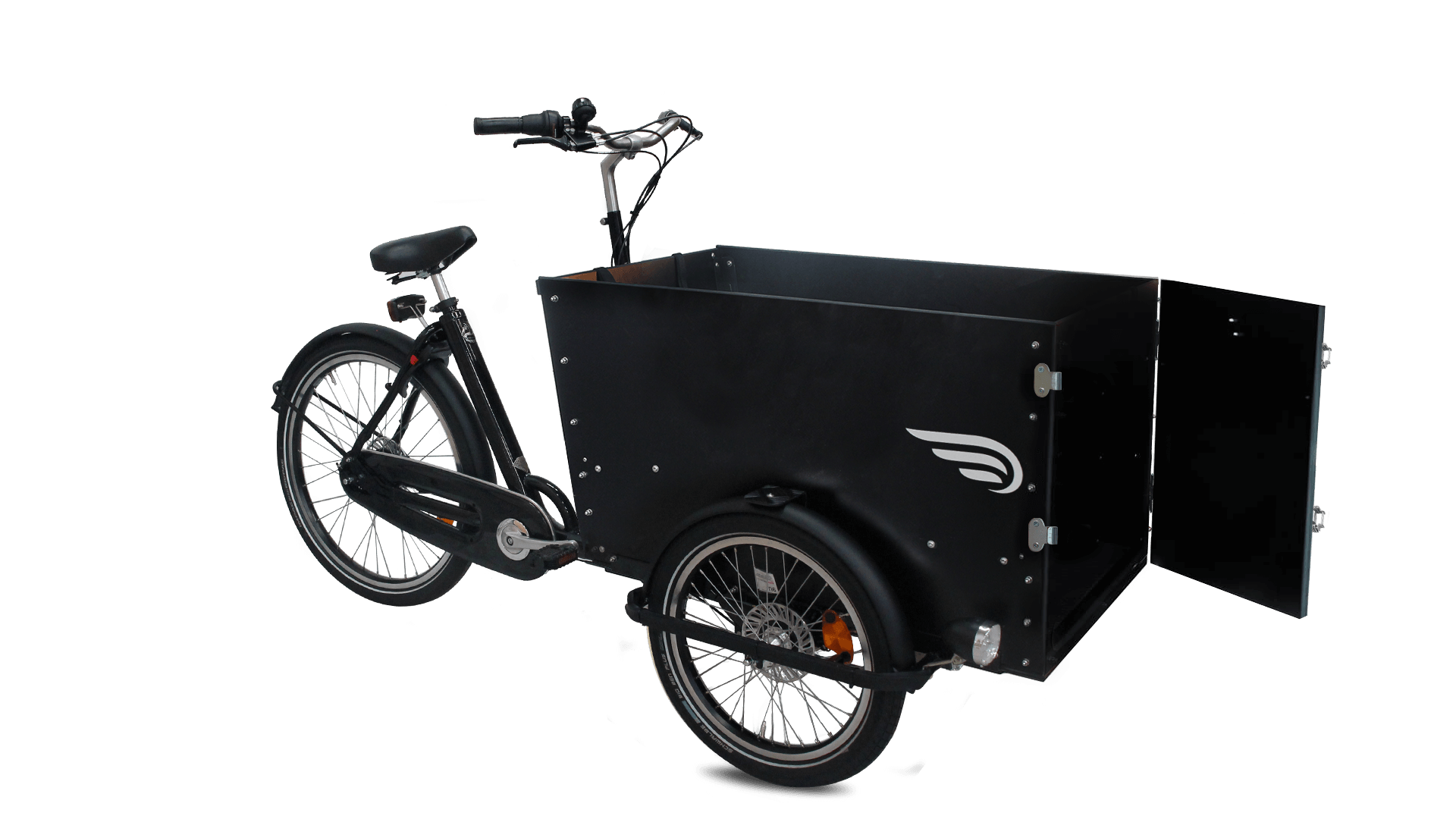 Le triporteur Amsterdam Air musculaire chien dans sa configuration de base