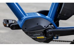 Gros plan sur le moteur pédalier SHIMANO EP8 Cargo qui délivre un couple max de 85 Nm