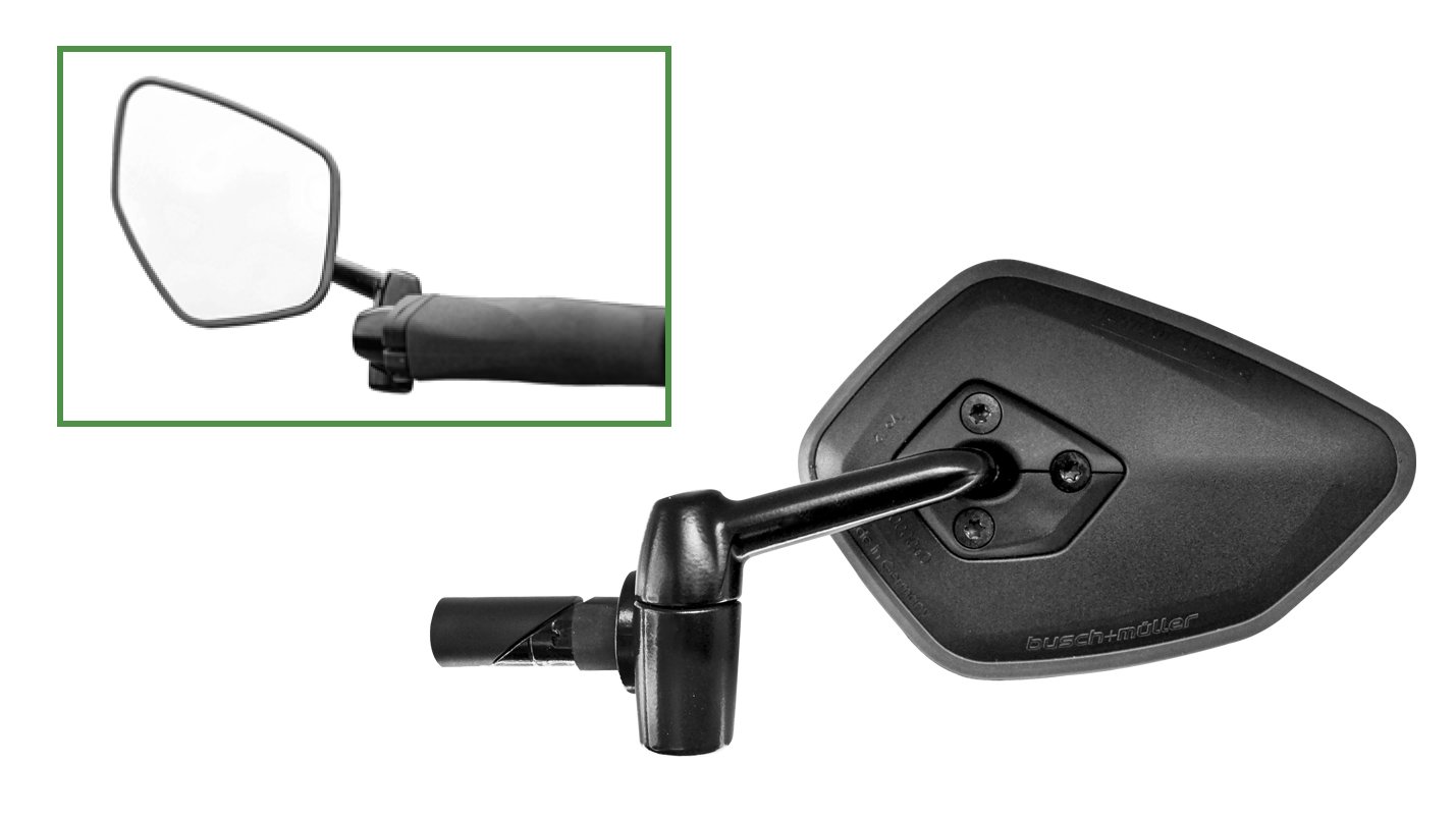 Rétroviseur d'extremité de guidon pour tricycles Pfautec