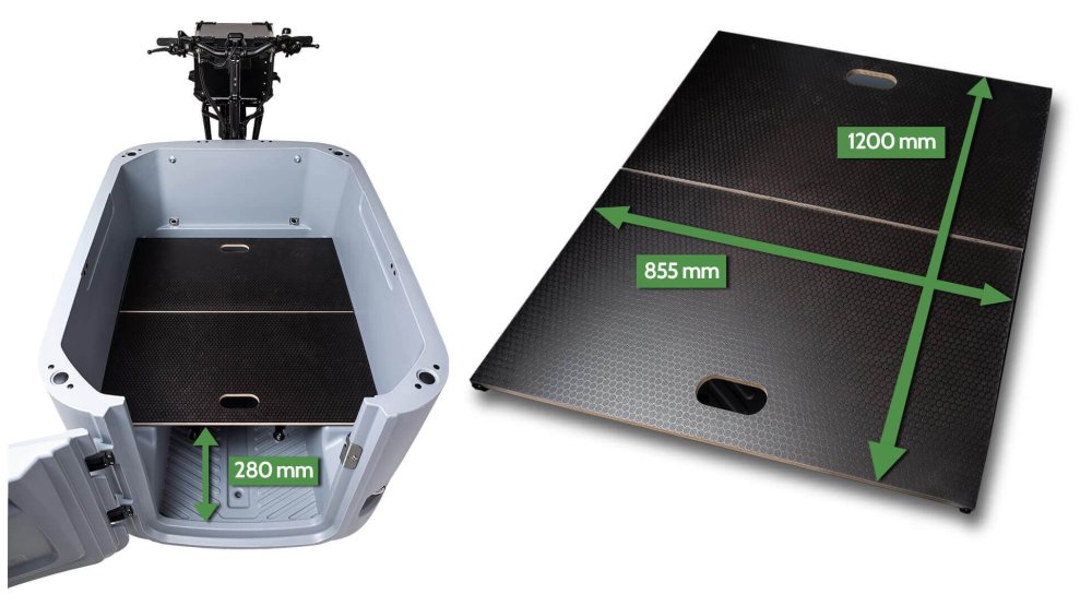 Plancher intermédiaire pour triporteur Ouca Transport