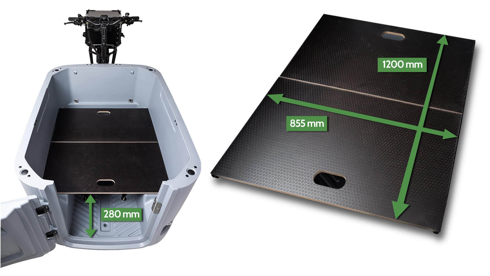 Plancher intermédiaire pour triporteur Ouca Transport