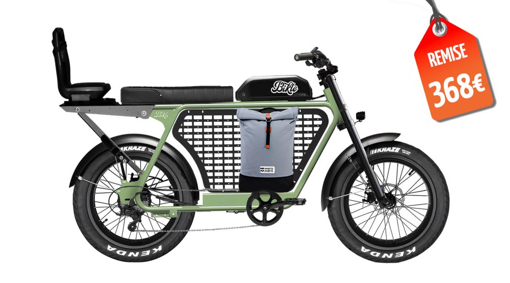 Vélo électrique Fatbike R+ 2024 Bikle Vert Sauge - Showroom