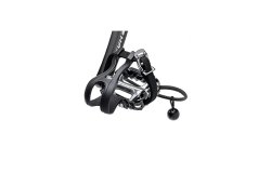 Pédale avec cale-pied cage, courroie et bride élastique gauche