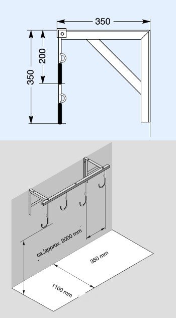 Support de vélo mural pour 2 à 8 vélos