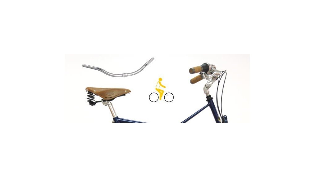 Position confort ( cintre en V et potence inclinable)