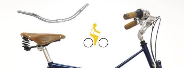 Position confort ( cintre en V et potence inclinable)