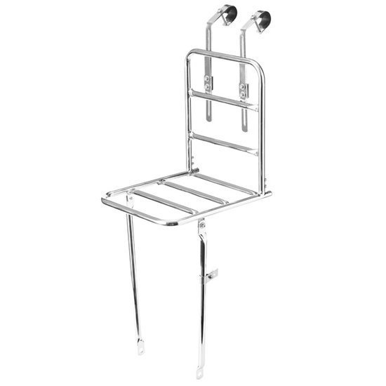 Porte-bagage avant chromé pour vélo