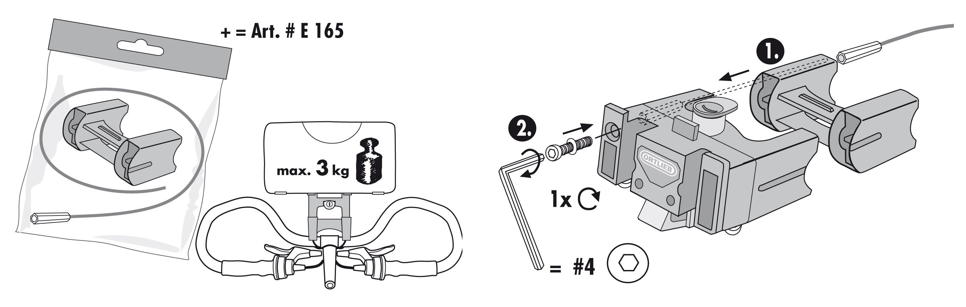 Set d'extension pour sacoche de guidon Ortlieb Ultimate 6M