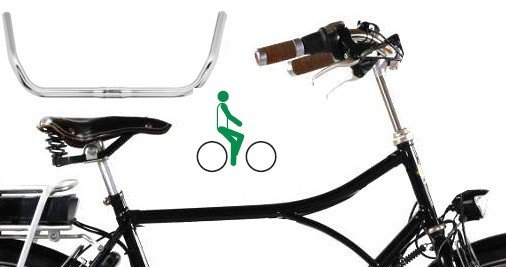 Cintre en U réglable, position assise droite (hollandaise).