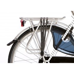 Porte-bagage arrière aluminium, cap. 25 Kg, coloris argent